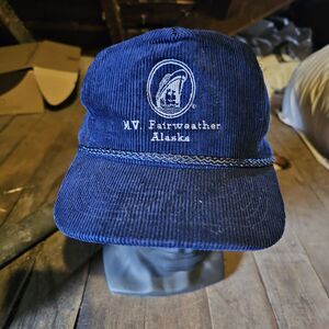 FW Fairweather Alaska AK Corduory Snapback Worker Trucker Vintage Retro Dad Hat